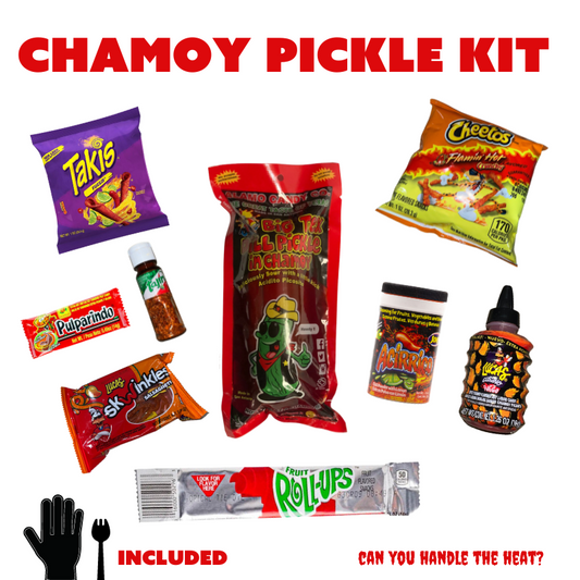 Spicy Big Tex Chamoy Pickle Kit w/ Takis & Hot Cheetos